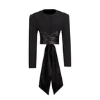 Women's Tie Waist Long Sleeve Top