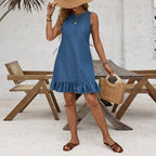Sleeveless Denim Summer Dress