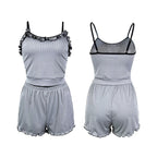 Women's Sleepwear Lace Sling Shorts Suit Two Piece Set