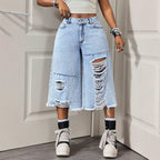Low-Rise Wide-Leg Cropped Jeans