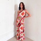 's Lace-Up One-Shoulder Maxi Dress