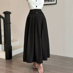 Office High End Design Black Skirt Belly Covering A line