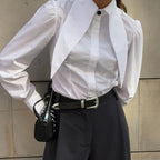 French White Collared Shirt