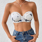 Printed Lace Bra Lingerie