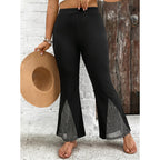 Plus Size High-Waist Flared Pants