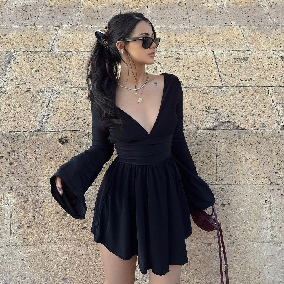 Women's V-Neck Mini Dress