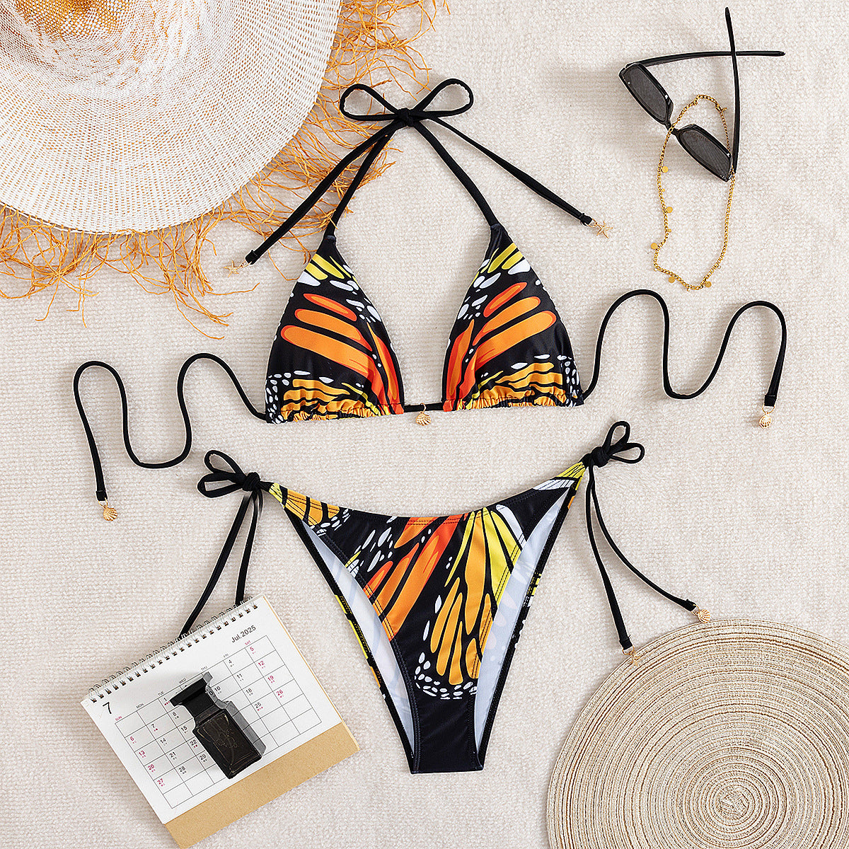 Butterfly Printed Cover Up Swimwear