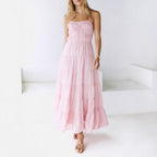 Women's Halter Lace-Up Vacation Dress