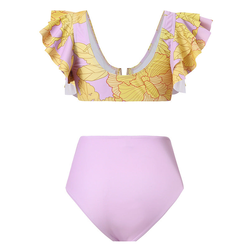 French Retro One-piece Swimwear