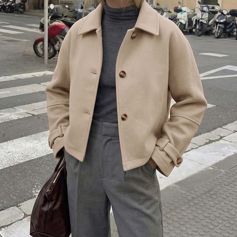 Women's British Wool Blend Short Coat