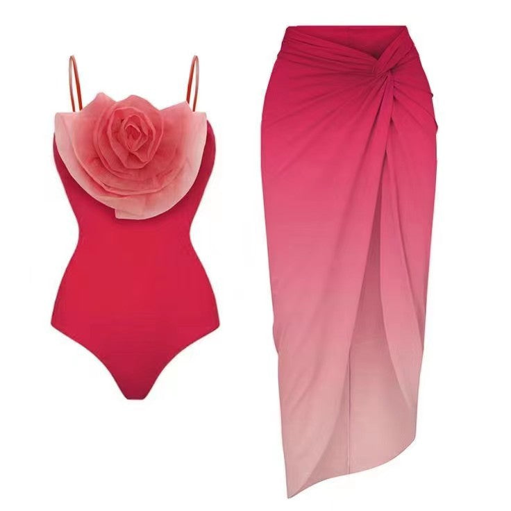 Covered Belly One-piece Swimwear