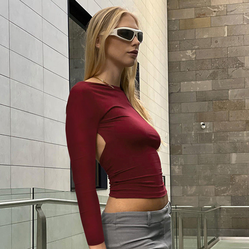 Women's Solid Color Reverse Small T-Shirt