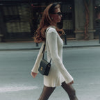 Ribbed Crew-Neck Long-Sleeve Knit Bodycon Mini Dress