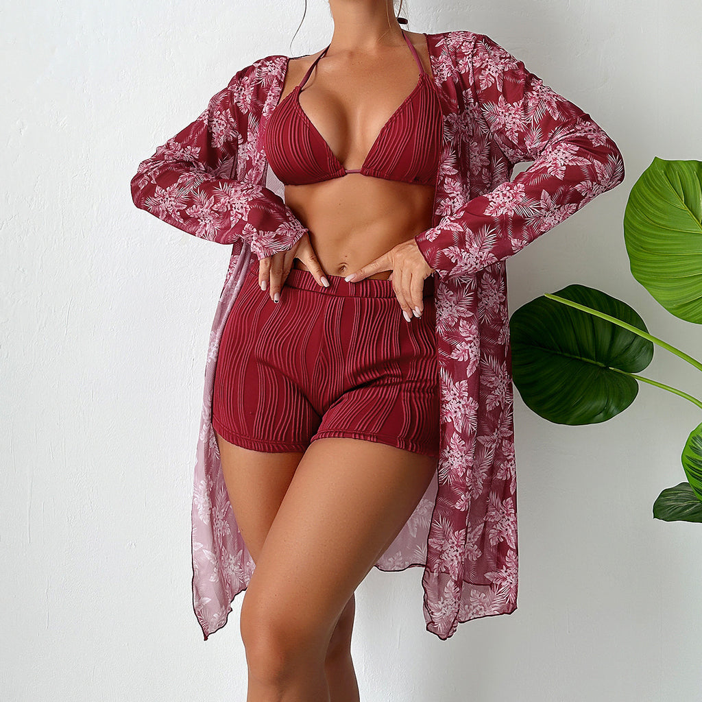 Split Three One-piece Swimwear