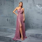 Women's Dress Sleeveless Slim Fit High Waist Velvet Sexy Cutout Split Dress Maxi Dress For Women Vacation