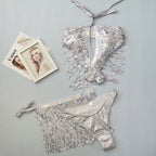 Sequined Tassel Bikini Swimwear