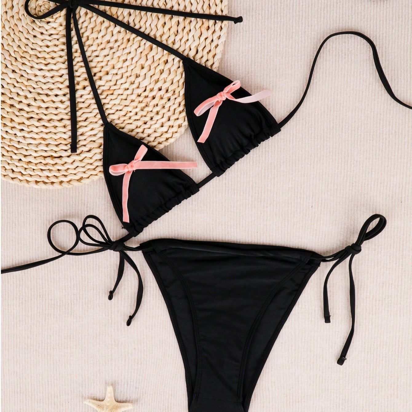 Backless Solid One-piece Swimwear