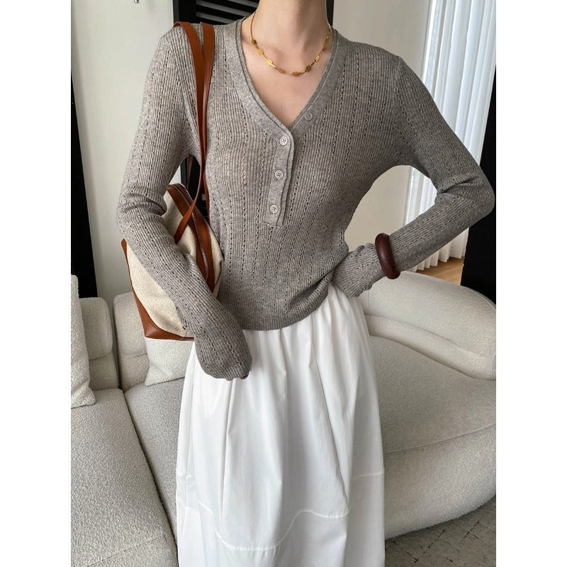 Women's Double-V Cutout Sweater