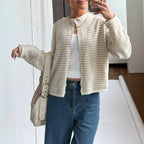 Women's Striped Knit Cardigan