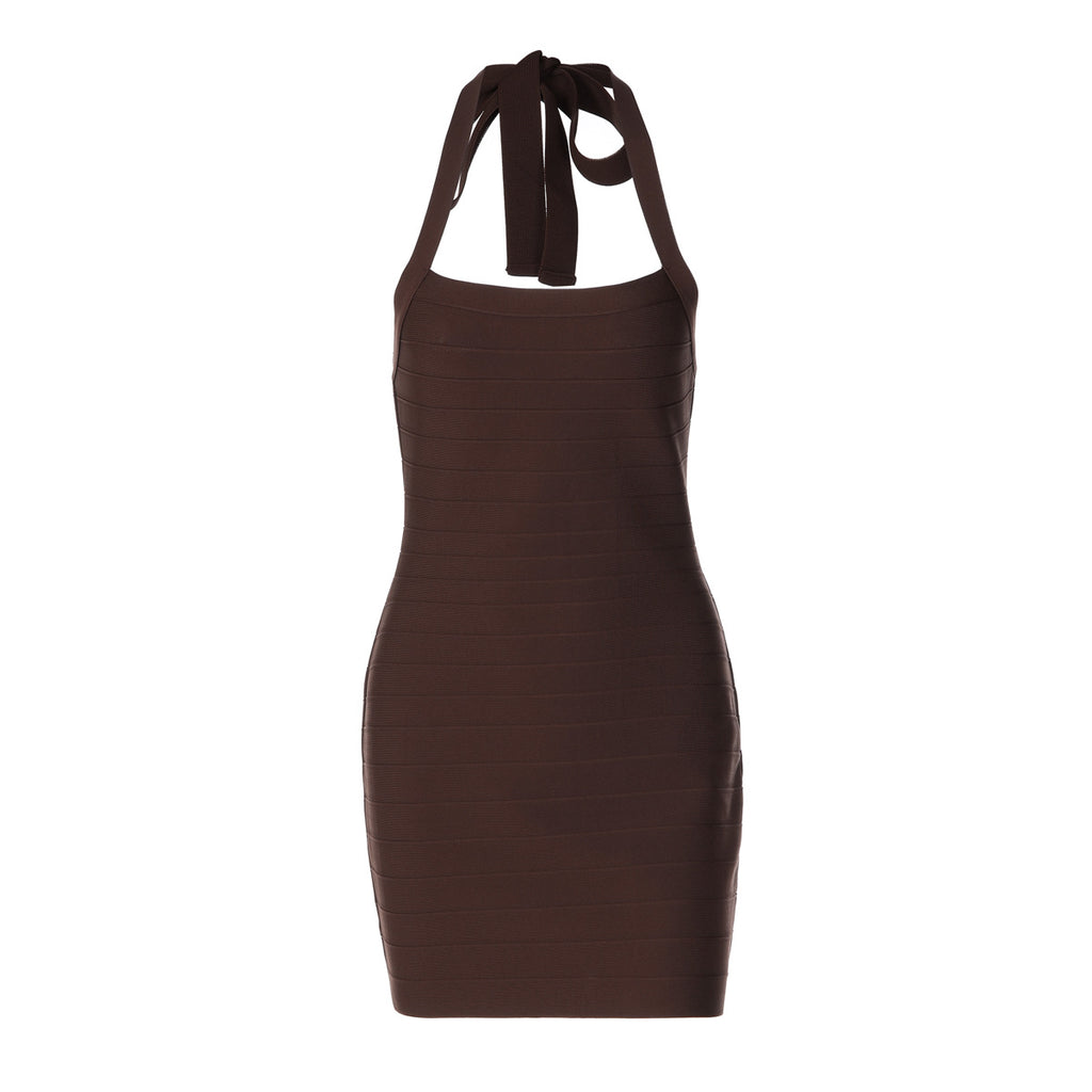 Halter Backless Bodycon Mini Dress