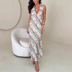 Women's Backless Halter Dress