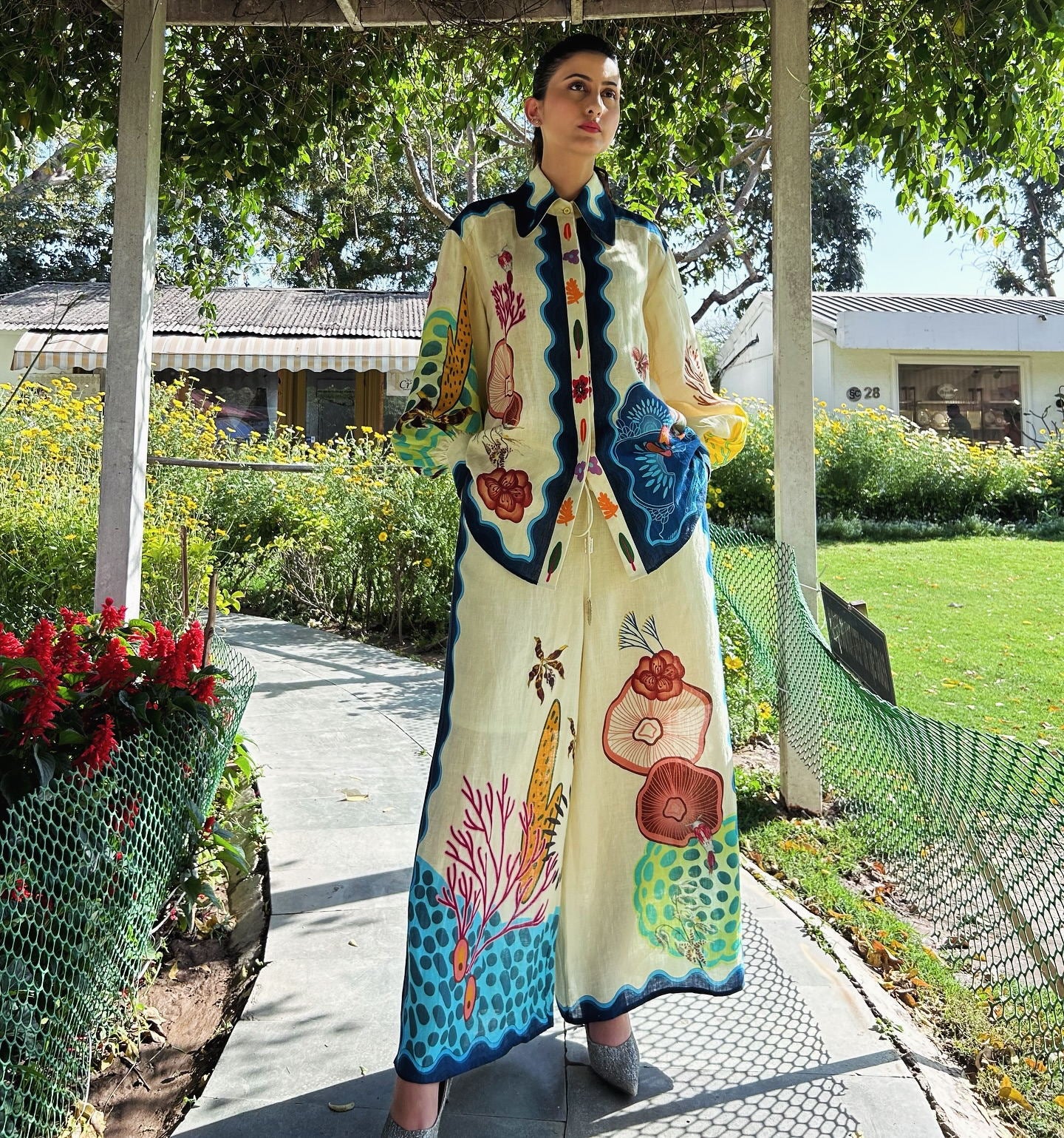 Multicolor Two-Piece Suit