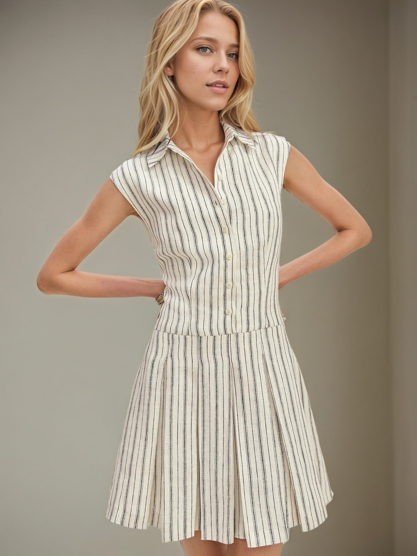 Apricot Bottom Gray Stripe