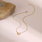 Natural Stone Heart Necklace