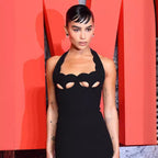 Women's Retro French Black Dress Halter Cut Out Advanced Sexy Inner Wear Spring Bandage One Piece Dress