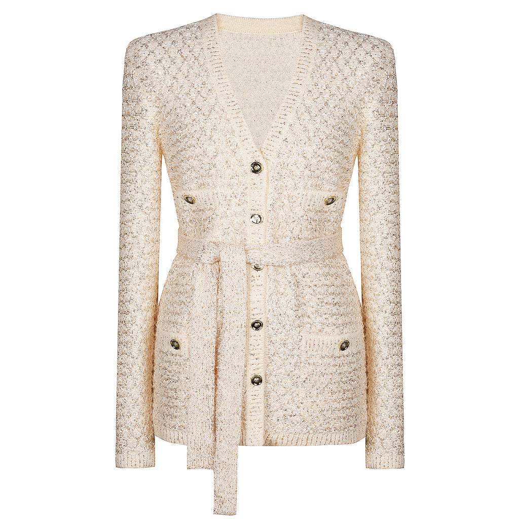 Women's High End Spring Autumn Quality Sequined Cardigan