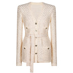 Women's High End Spring Autumn Quality Sequined Cardigan