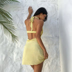 Women's Backless Halter Dress
