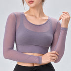 Women's Long-Sleeve Padded Yoga Top