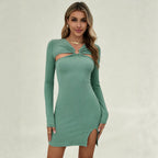 Women's Sheath Long Sleeve Dress