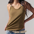 Adjustable Buckle Spaghetti Strap Camisole