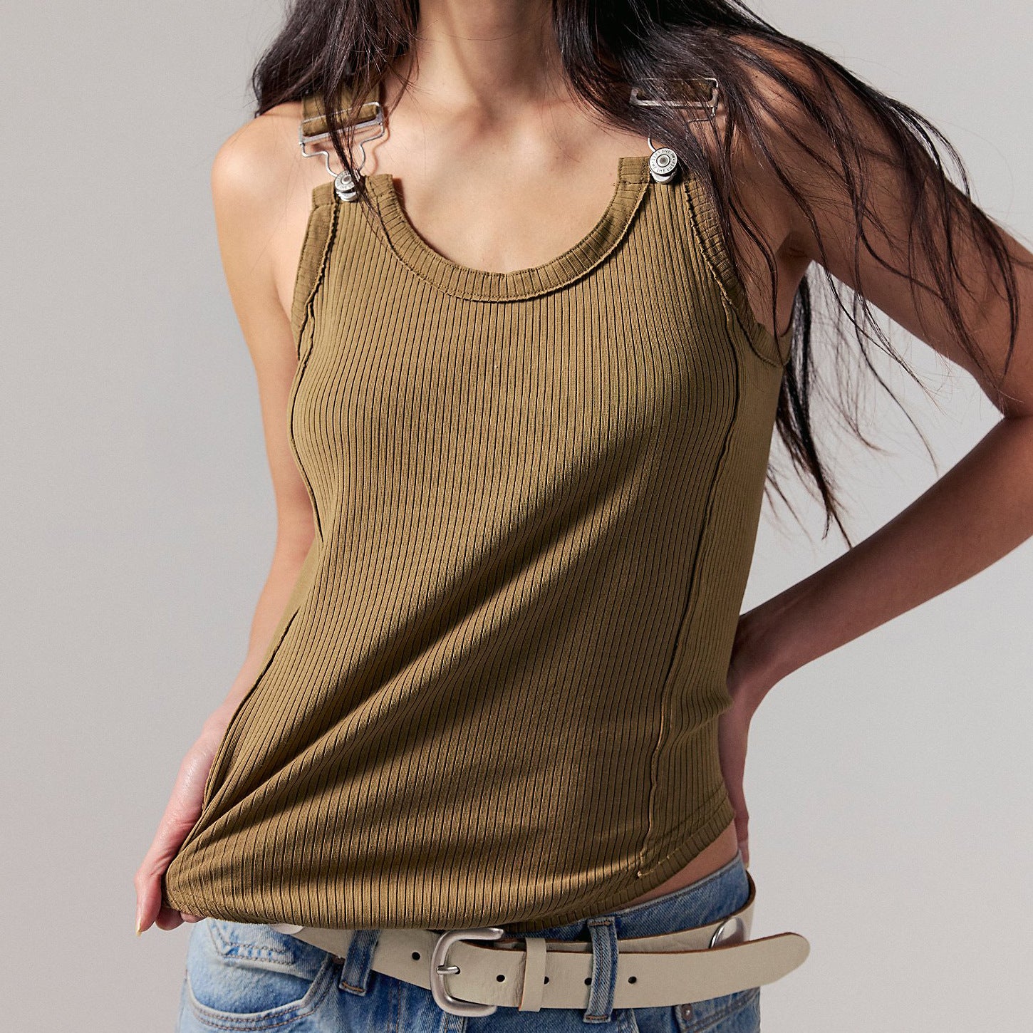 Adjustable Buckle Spaghetti Strap Camisole