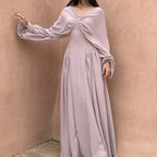 Pleated V-Neck Sheath Dress