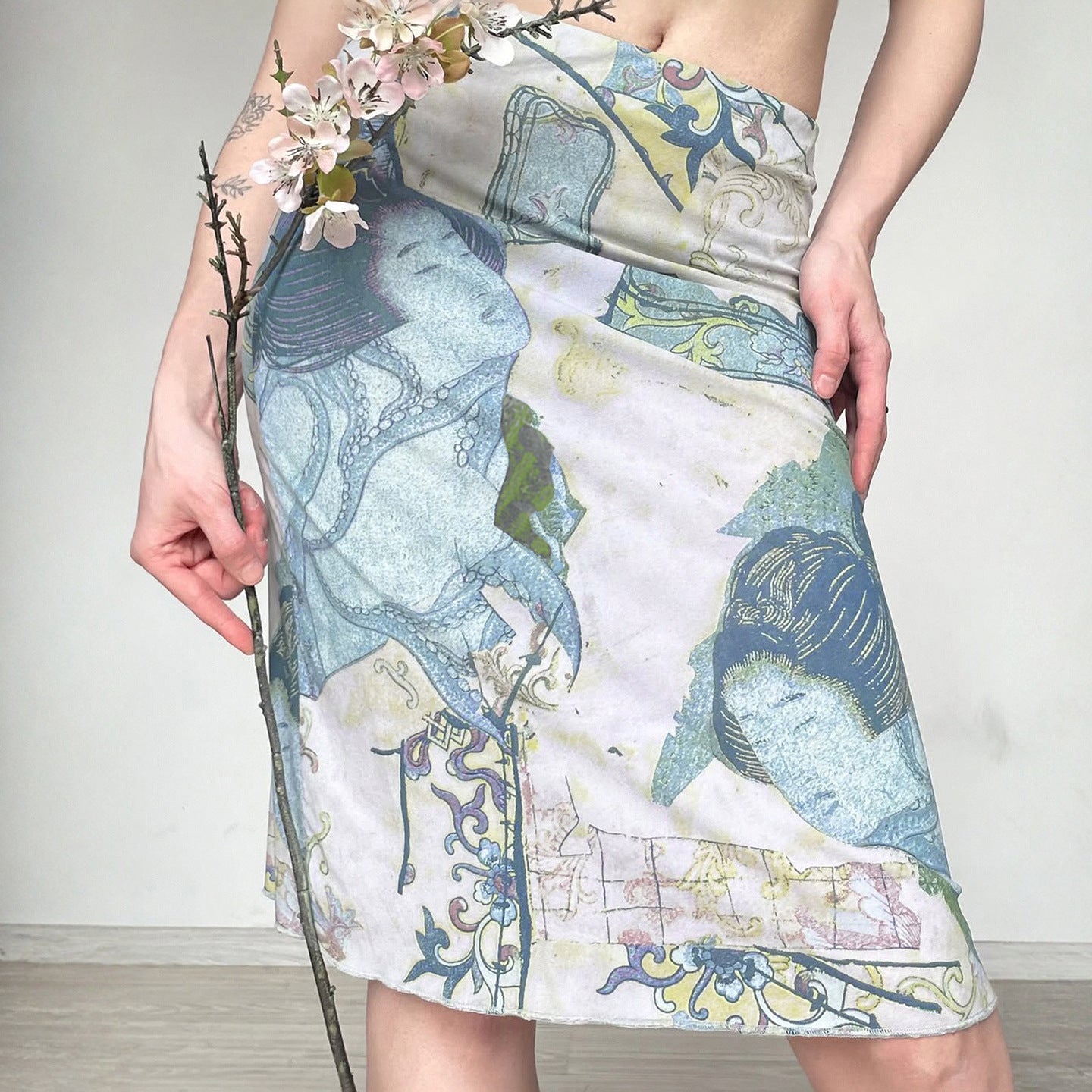 Artistic Retro Japanese Abstract Printing Elegant Graceful