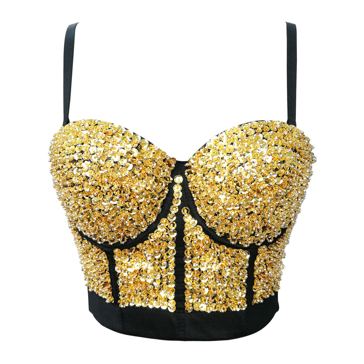 Women's Beaded Corset Bra