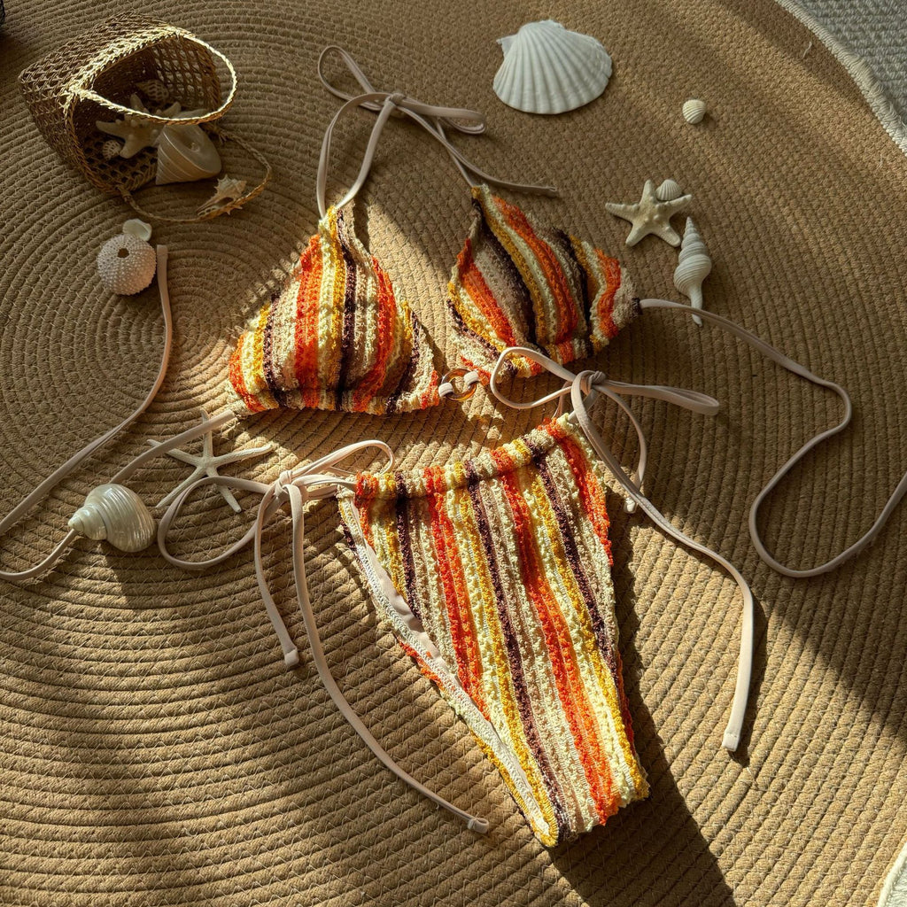 Contrasting Color Bikini Swimwear