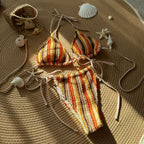 Contrasting Color Bikini Swimwear