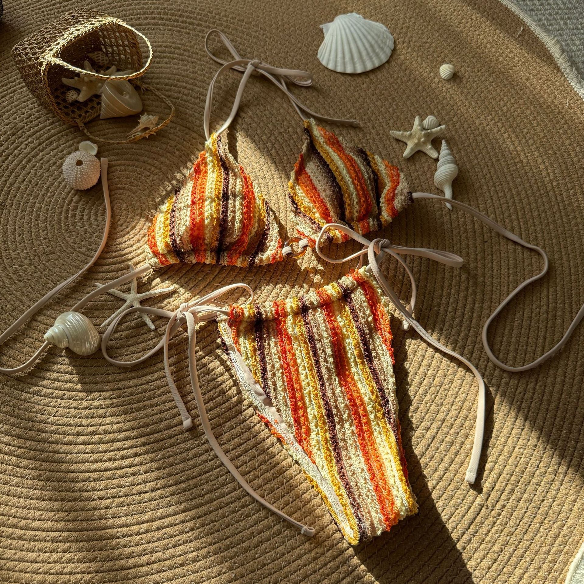 Contrasting Color Bikini Swimwear