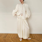 Chinese-Style Satin Pajama Set