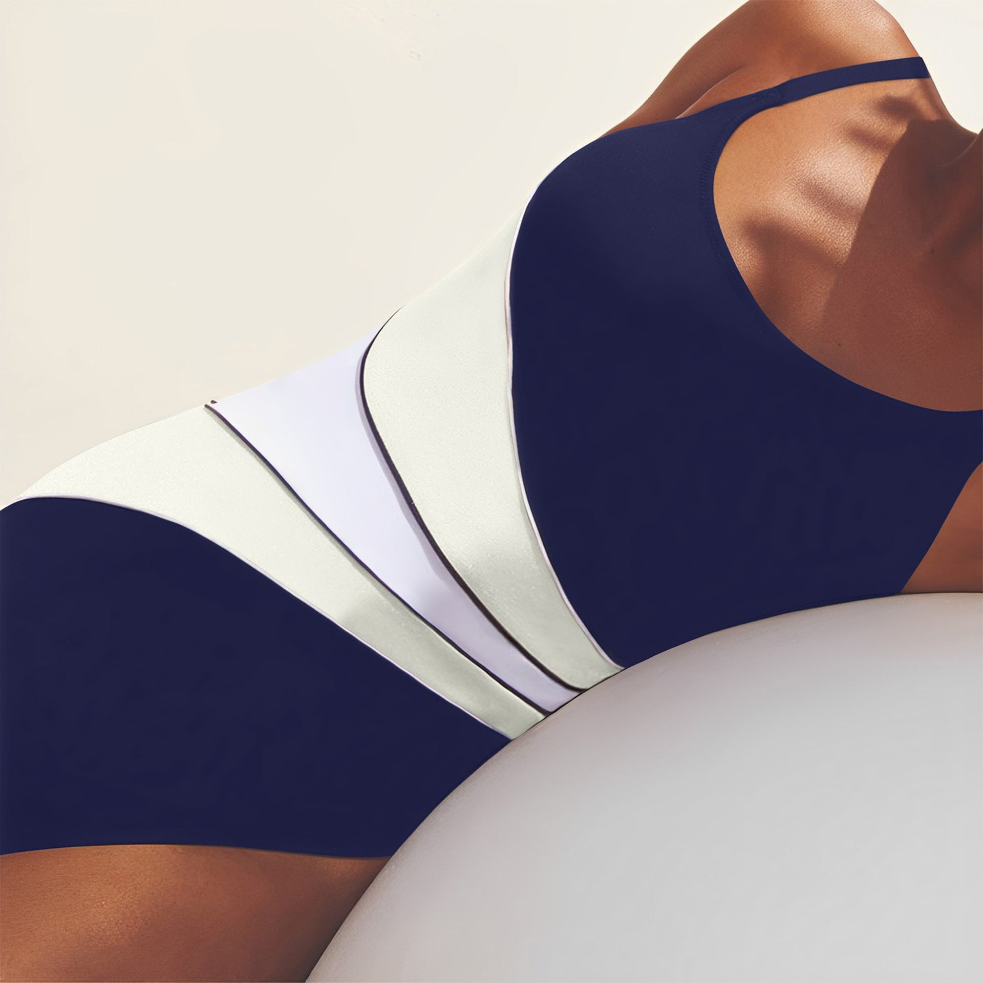 Stitching One-piece Swimwear
