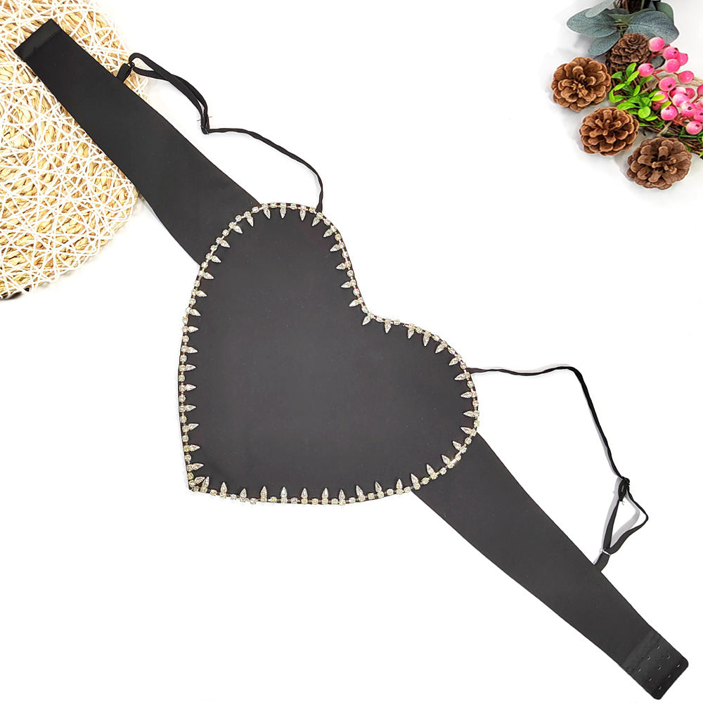 Women's Rhinestone Beaded Backless Tube Top