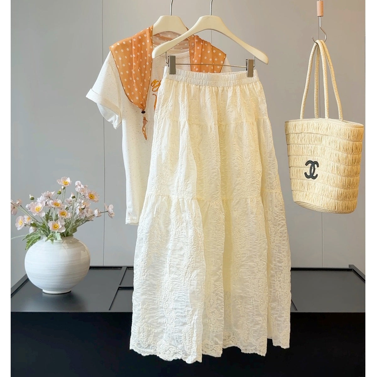 Heavy Duty Jacquard Embroidered Lace Pettiskirt Women