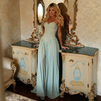 Women's Retro Halter Dress Lace Waist Chiffon Dress Bride Bridesmaid Dress