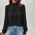 Women's Satin Long Sleeve Top