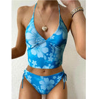 Printed Split Bikini Swimwear