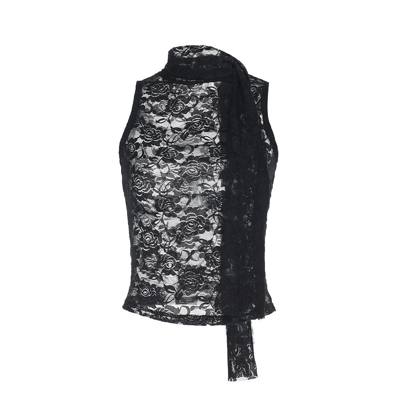 Women's 's Lace Tied Top Slim Fit Tank Top